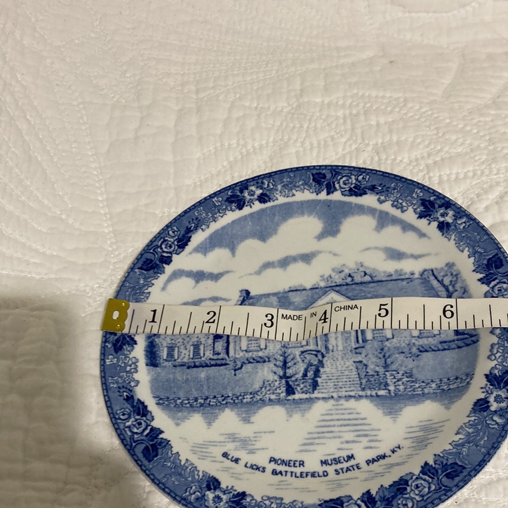 Old English Staffordshire Ware blue historical battlefield plate - Picture 8 of 8